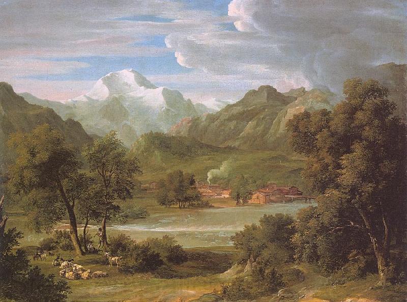 Joseph Anton Koch The Lauterbrunnen Valley Norge oil painting art